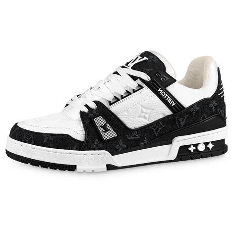 louis vuitton trainer black white